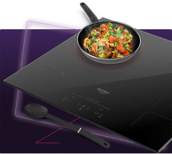 Cooktop de Indução 4 Bocas Preto com Trava de Segurança Dako Supreme 220V
