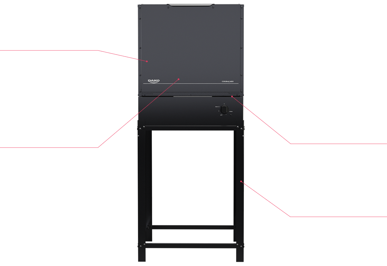 Forno industrial preto Dako Couraçado