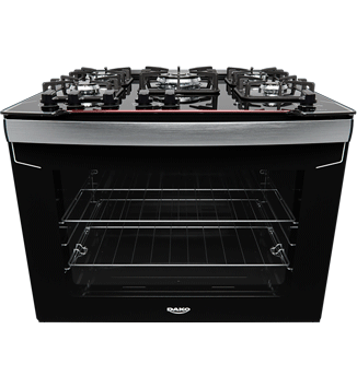 Fogão de Embutir 5 Bocas Preto com Mesa de Vidro Dako Diplomata Bivolt