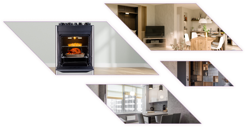 Fogão 4 Bocas Preto com Frente em Vidro Espelhado e Mesa de Vidro Dako Magister Style Bivolt
